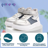 Boys Girl's Sneakers Princepard Kids Orthopedic Shoes Autumn Silvery High and Hard Back Corrective Casual Shoes Arch Support - Princepard
